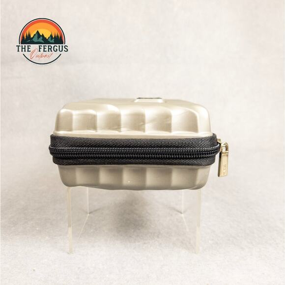 TUMI For Delta Amenity Travel Bag Hard Shell Toiletry Kit Case Gray With Mask - Picture 12 of 13